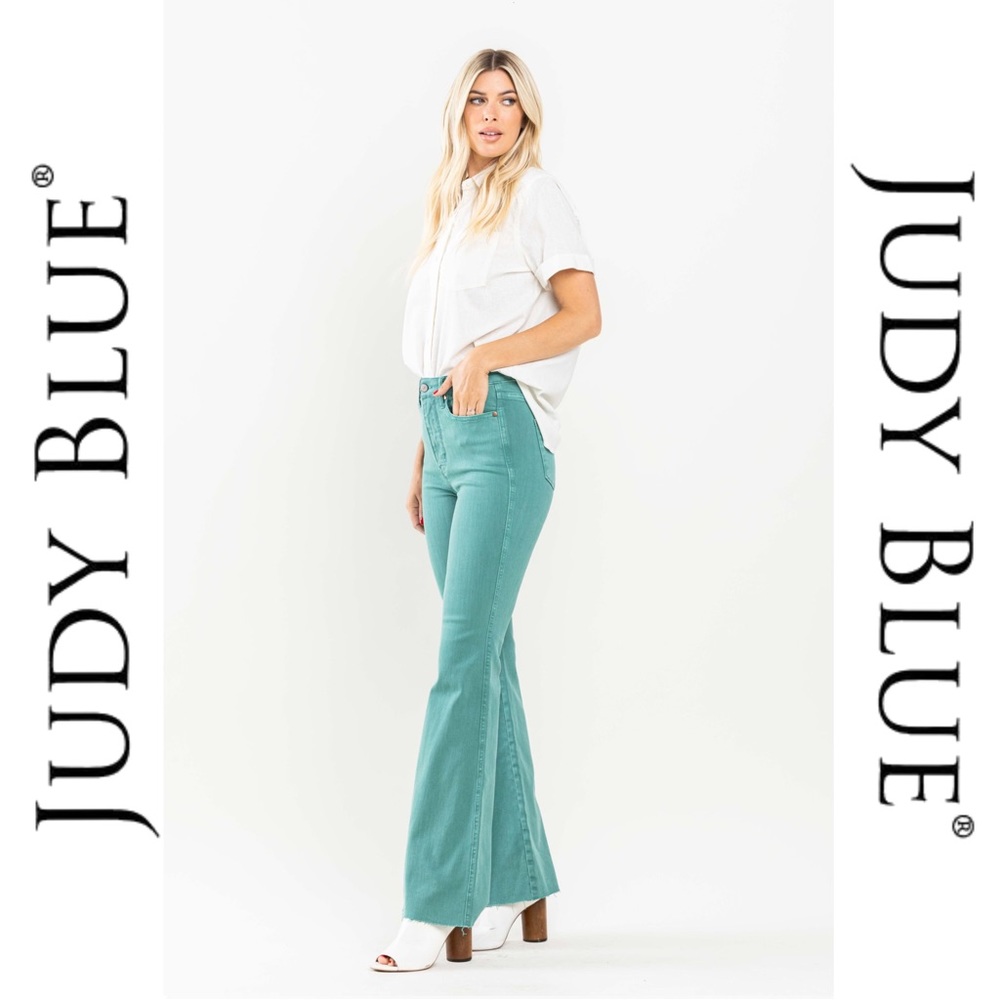 🌟NEW!!🌟 JUDY BLUE | High Waist Tummy Control Topaz Dyed Flare - Style #88804